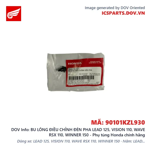 BU LÔNG ĐIỀU CHỈNH ĐÈN PHA LEAD 125, VISION 110, WAVE RSX 110, WINNER 150 - Phụ tùng Honda chính hãng