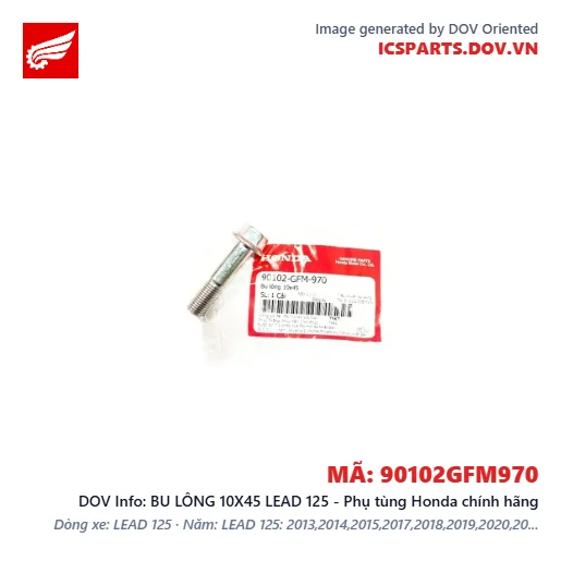 BU LÔNG 10X45 LEAD 125 - Phụ tùng Honda chính hãng