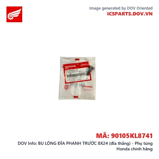 BU LÔNG ĐĨA PHANH TRƯỚC 8X24 (đĩa thắng) - Phụ tùng Honda chính hãng