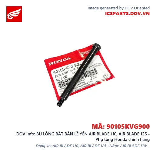 BU LÔNG BẮT BẢN LỀ YÊN AIR BLADE 110, AIR BLADE 125 - Phụ tùng Honda chính hãng