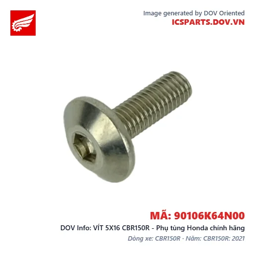 VÍT 5X16 CBR150R - Phụ tùng Honda chính hãng