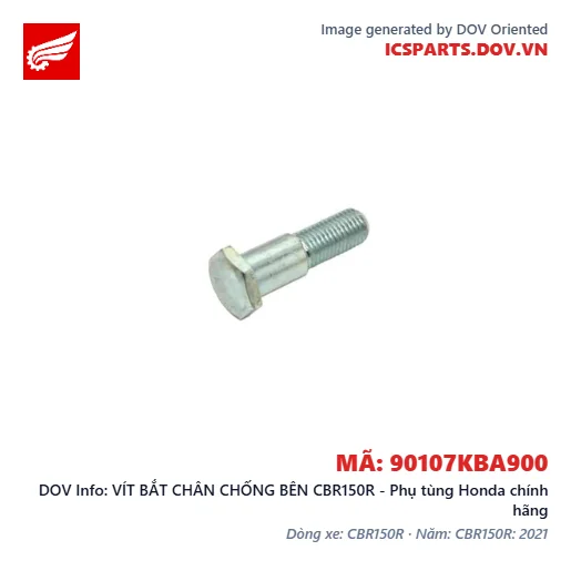 VÍT BẮT CHÂN CHỐNG BÊN CBR150R - Phụ tùng Honda chính hãng