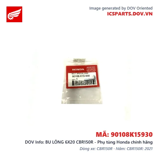 BU LÔNG 6X20 CBR150R - Phụ tùng Honda chính hãng