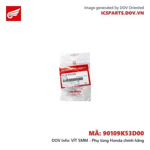 VÍT 5MM - Phụ tùng Honda chính hãng