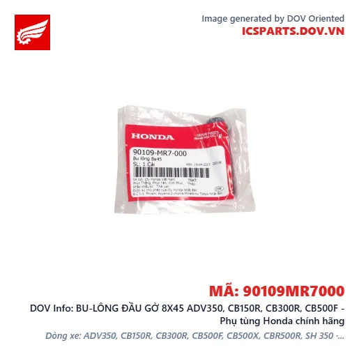 BU-LÔNG ĐẦU GỜ 8X45 ADV350, CB150R, CB300R, CB500F - Phụ tùng Honda chính hãng