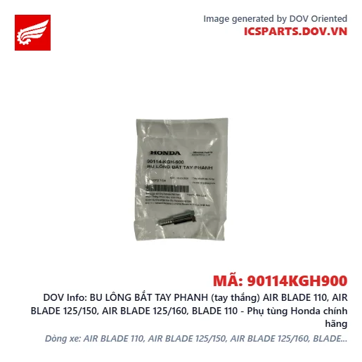 BU LÔNG BẮT TAY PHANH (tay thắng) AIR BLADE 110, AIR BLADE 125/150, AIR BLADE 125/160, BLADE 110 - Phụ tùng Honda chính hãng