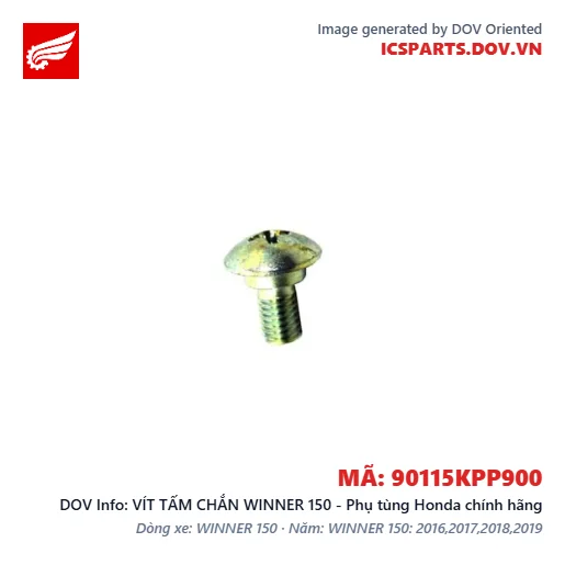 VÍT TẤM CHẮN WINNER 150 - Phụ tùng Honda chính hãng