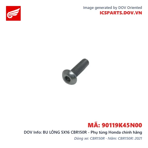 BU LÔNG 5X16 CBR150R - Phụ tùng Honda chính hãng