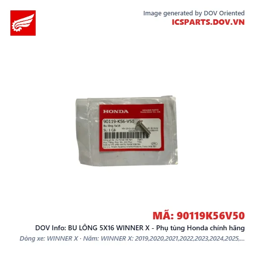 BU LÔNG 5X16 WINNER X - Phụ tùng Honda chính hãng