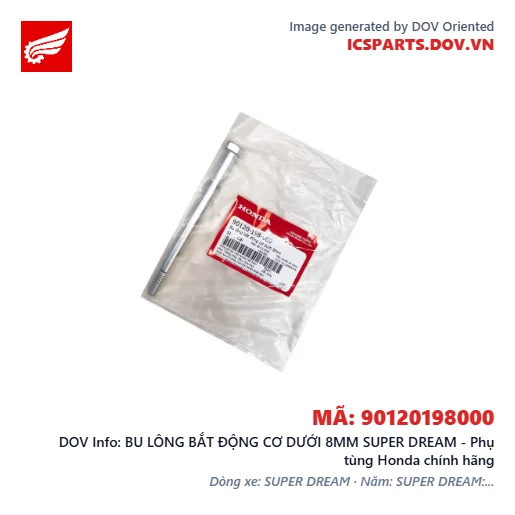 BU LÔNG BẮT ĐỘNG CƠ DƯỚI 8MM SUPER DREAM - Phụ tùng Honda chính hãng