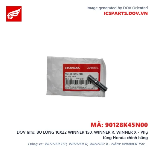 BU LÔNG 10X22 WINNER 150, WINNER R, WINNER X - Phụ tùng Honda chính hãng