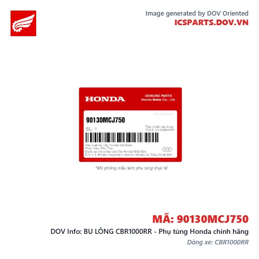 BU LÔNG CBR1000RR - Phụ tùng Honda chính hãng
