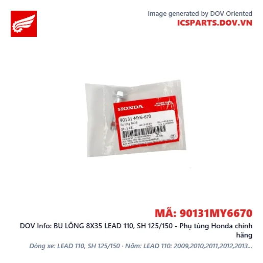 BU LÔNG 8X35 LEAD 110, SH 125/150 - Phụ tùng Honda chính hãng