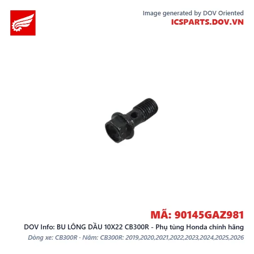 BU LÔNG DẦU 10X22 CB300R - Phụ tùng Honda chính hãng