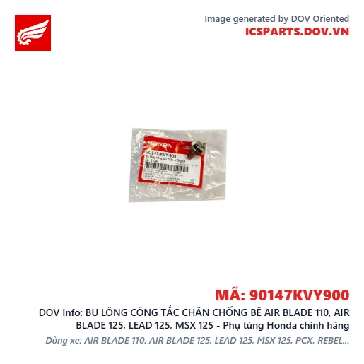 BU LÔNG CÔNG TẮC CHÂN CHỐNG BÊ AIR BLADE 110, AIR BLADE 125, LEAD 125, MSX 125 - Phụ tùng Honda chính hãng