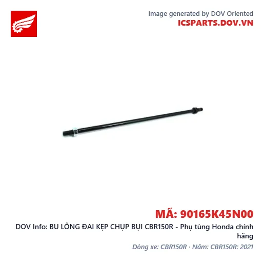 BU LÔNG ĐAI KẸP CHỤP BỤI CBR150R - Phụ tùng Honda chính hãng
