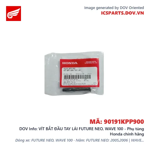 VÍT BẮT ĐẦU TAY LÁI FUTURE NEO, WAVE 100 - Phụ tùng Honda chính hãng