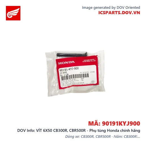 VÍT 6X50 CB300R, CBR500R - Phụ tùng Honda chính hãng