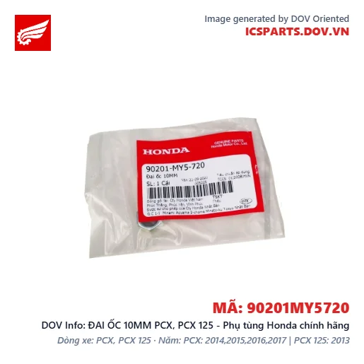 ĐAI ỐC 10MM PCX, PCX 125 - Phụ tùng Honda chính hãng