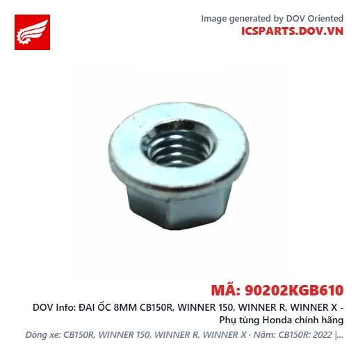 ĐAI ỐC 8MM CB150R, WINNER 150, WINNER R, WINNER X - Phụ tùng Honda chính hãng