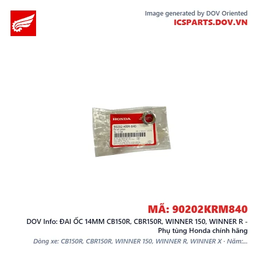ĐAI ỐC 14MM CB150R, CBR150R, WINNER 150, WINNER R - Phụ tùng Honda chính hãng