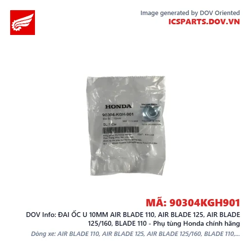 ĐAI ỐC U 10MM AIR BLADE 110, AIR BLADE 125, AIR BLADE 125/160, BLADE 110 - Phụ tùng Honda chính hãng