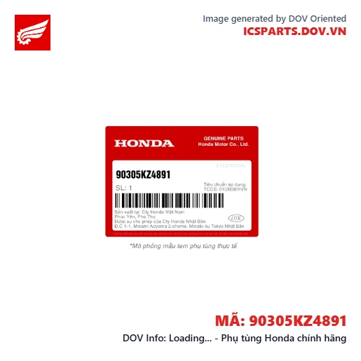 Loading... - Phụ tùng Honda chính hãng