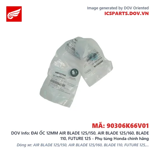 ĐAI ỐC 12MM AIR BLADE 125/150, AIR BLADE 125/160, BLADE 110, FUTURE 125 - Phụ tùng Honda chính hãng