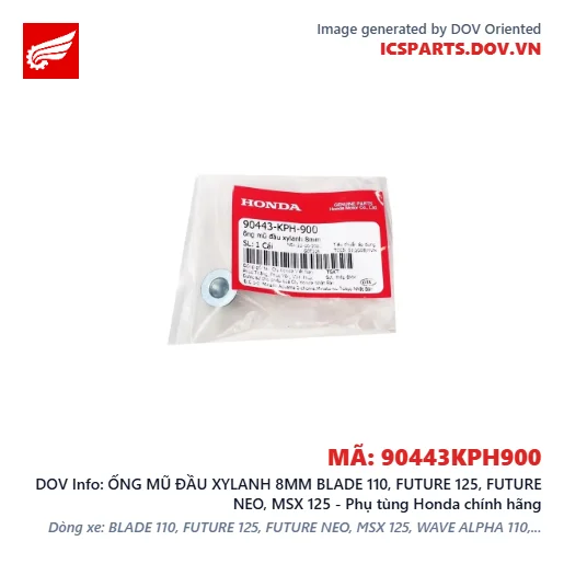 ỐNG MŨ ĐẦU XYLANH 8MM BLADE 110, FUTURE 125, FUTURE NEO, MSX 125 - Phụ tùng Honda chính hãng