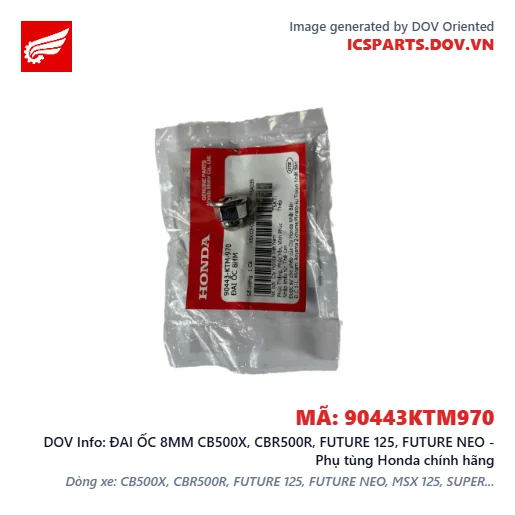 ĐAI ỐC 8MM CB500X, CBR500R, FUTURE 125, FUTURE NEO - Phụ tùng Honda chính hãng