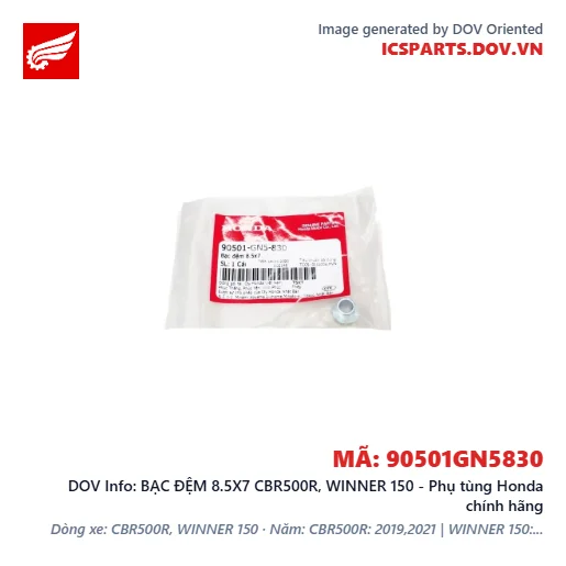 BẠC ĐỆM 8.5X7 CBR500R, WINNER 150 - Phụ tùng Honda chính hãng