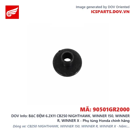 BẠC ĐỆM 6.2X11 CB250 NIGHTHAWK, WINNER 150, WINNER R, WINNER X - Phụ tùng Honda chính hãng