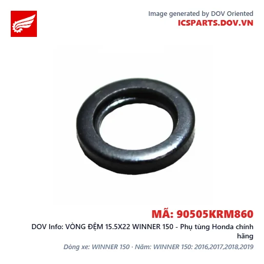 VÒNG ĐỆM 15.5X22 WINNER 150 - Phụ tùng Honda chính hãng