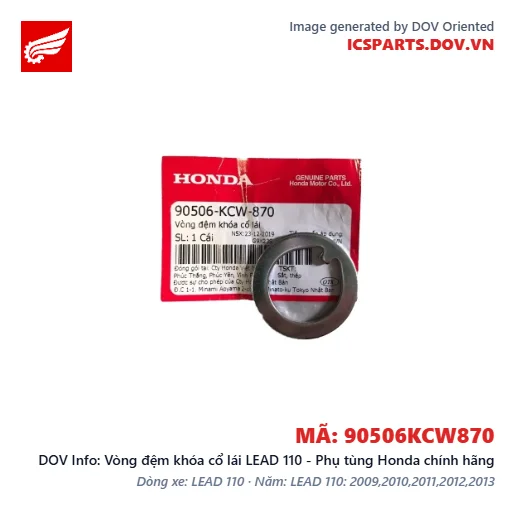 Vòng đệm khóa cổ lái LEAD 110 - Phụ tùng Honda chính hãng