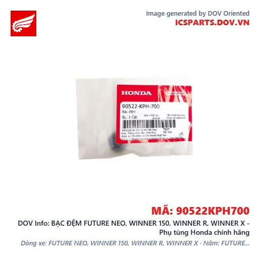 BẠC ĐỆM FUTURE NEO, WINNER 150, WINNER R, WINNER X - Phụ tùng Honda chính hãng
