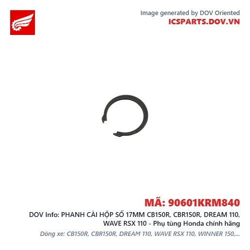PHANH CÀI HỘP SỐ 17MM CB150R, CBR150R, DREAM 110, WAVE RSX 110 - Phụ tùng Honda chính hãng