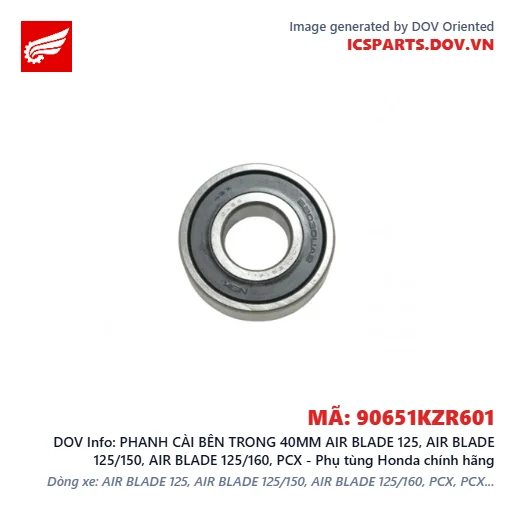 PHANH CÀI BÊN TRONG 40MM AIR BLADE 125, AIR BLADE 125/150, AIR BLADE 125/160, PCX - Phụ tùng Honda chính hãng