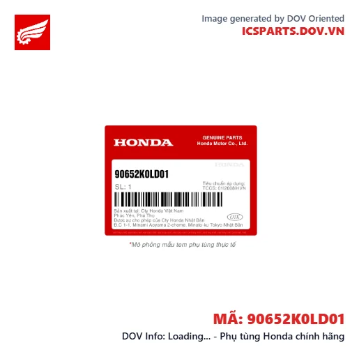 Loading... - Phụ tùng Honda chính hãng