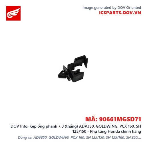 Kẹp ống phanh 7.0 (thắng) ADV350, GOLDWING, PCX 160, SH 125/150 - Phụ tùng Honda chính hãng