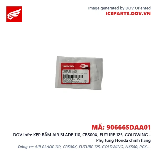 KẸP BẤM AIR BLADE 110, CB500X, FUTURE 125, GOLDWING - Phụ tùng Honda chính hãng