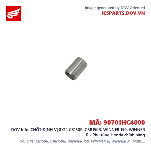 CHỐT ĐỊNH VỊ 8X12 CB150R, CBR150R, WINNER 150, WINNER R - Phụ tùng Honda chính hãng