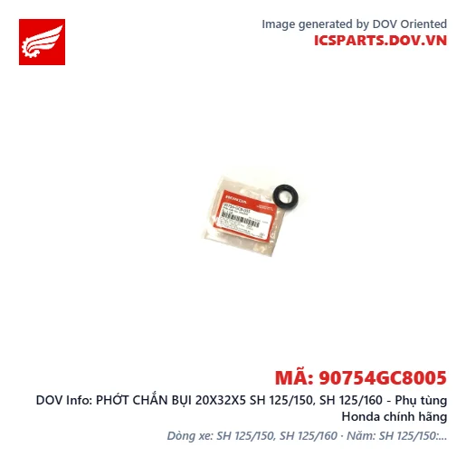 PHỚT CHẮN BỤI 20X32X5 SH 125/150, SH 125/160 - Phụ tùng Honda chính hãng