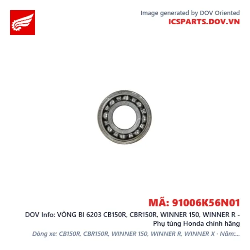 VÒNG BI 6203 CB150R, CBR150R, WINNER 150, WINNER R - Phụ tùng Honda chính hãng