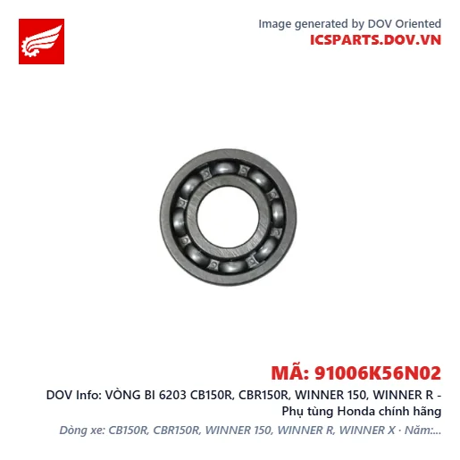 VÒNG BI 6203 CB150R, CBR150R, WINNER 150, WINNER R - Phụ tùng Honda chính hãng