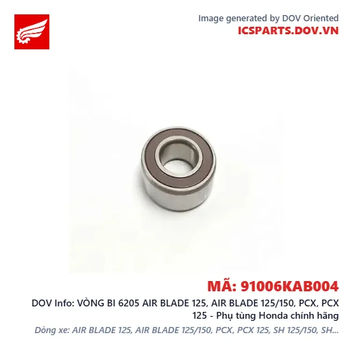VÒNG BI 6205 AIR BLADE 125, AIR BLADE 125/150, PCX, PCX 125 - Phụ tùng Honda chính hãng