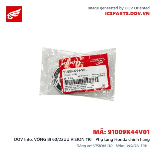 VÒNG BI 60/22UU VISION 110 - Phụ tùng Honda chính hãng