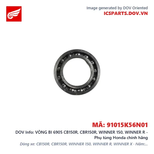 VÒNG BI 6905 CB150R, CBR150R, WINNER 150, WINNER R - Phụ tùng Honda chính hãng