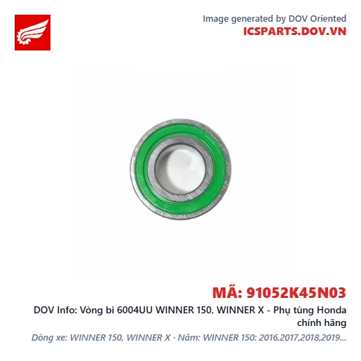 Vòng bi 6004UU WINNER 150, WINNER X - Phụ tùng Honda chính hãng