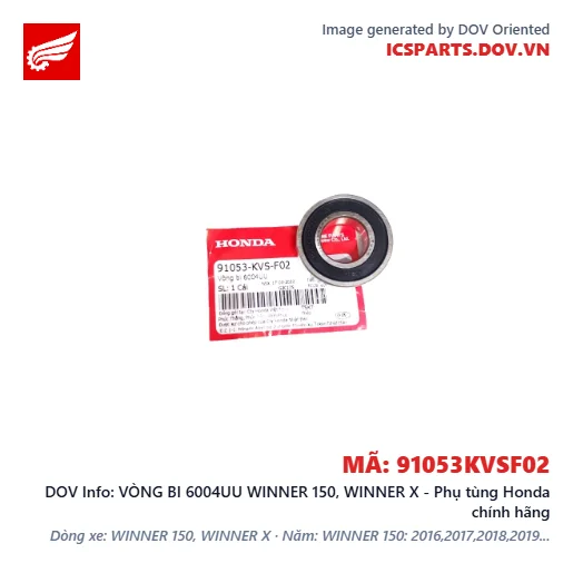 VÒNG BI 6004UU WINNER 150, WINNER X - Phụ tùng Honda chính hãng