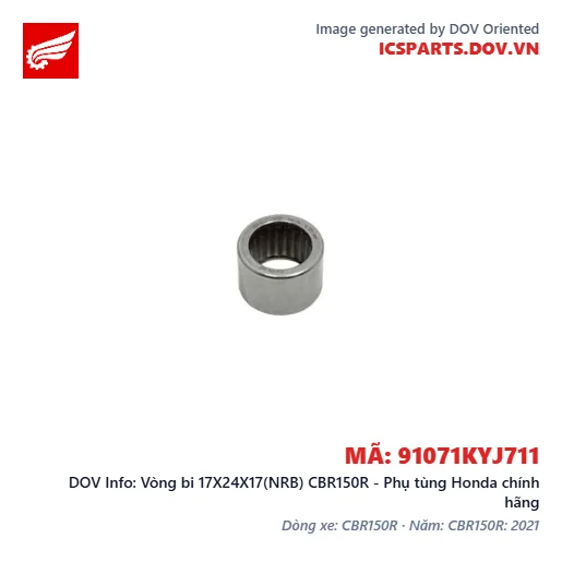 Vòng bi 17X24X17(NRB) CBR150R - Phụ tùng Honda chính hãng